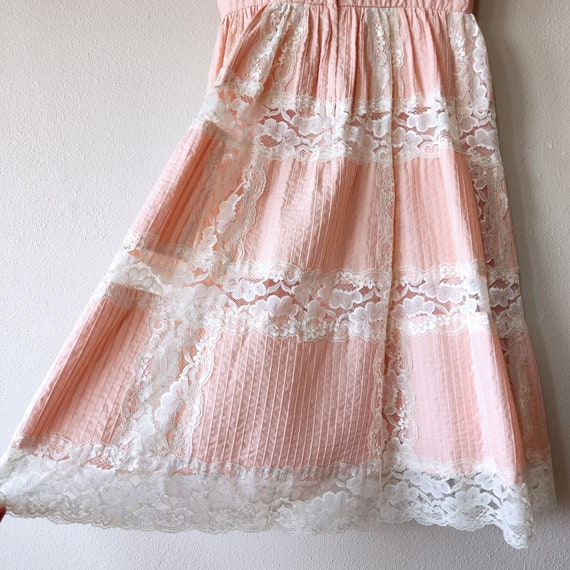 Vintage Betsey Johnson Flowy Peachy Pink and Flor… - image 7