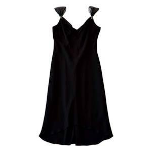 Elegant Vintage 90s Black Sheath Dress - Size 14 Evening Gown