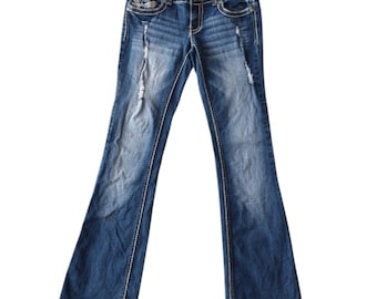 Y2K Ultra Low Rise Boot Cut Jeans - Size 3/4 Vintage Vibe