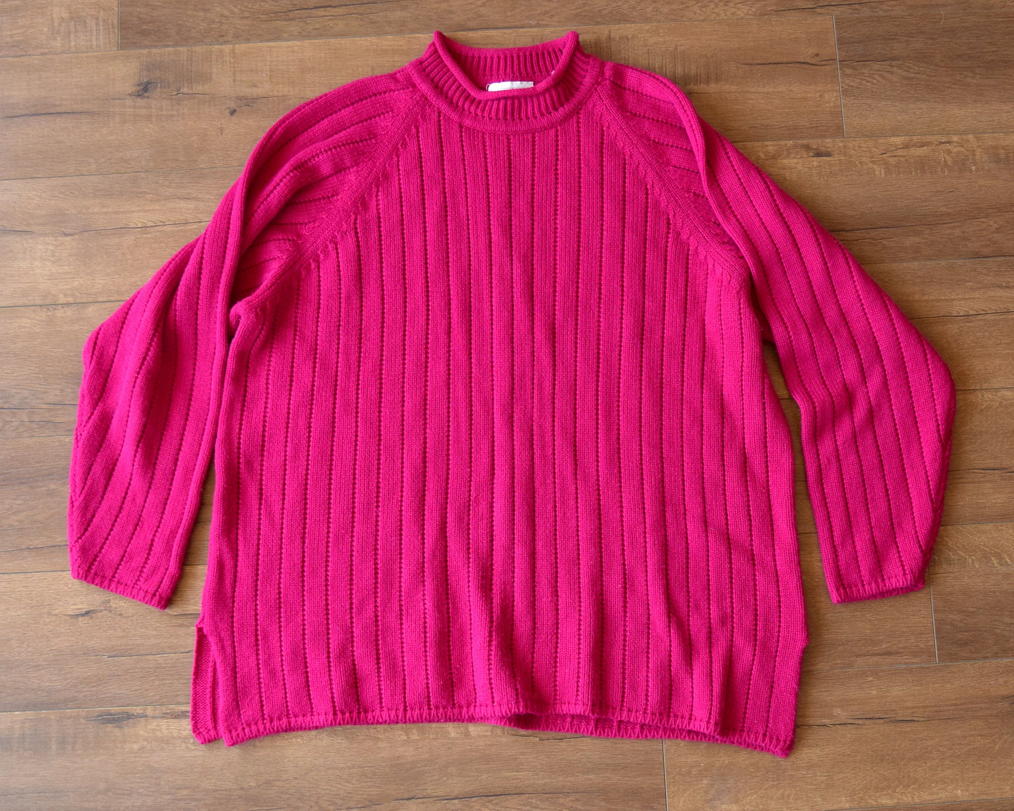 Hot Pink Sweater - Etsy
