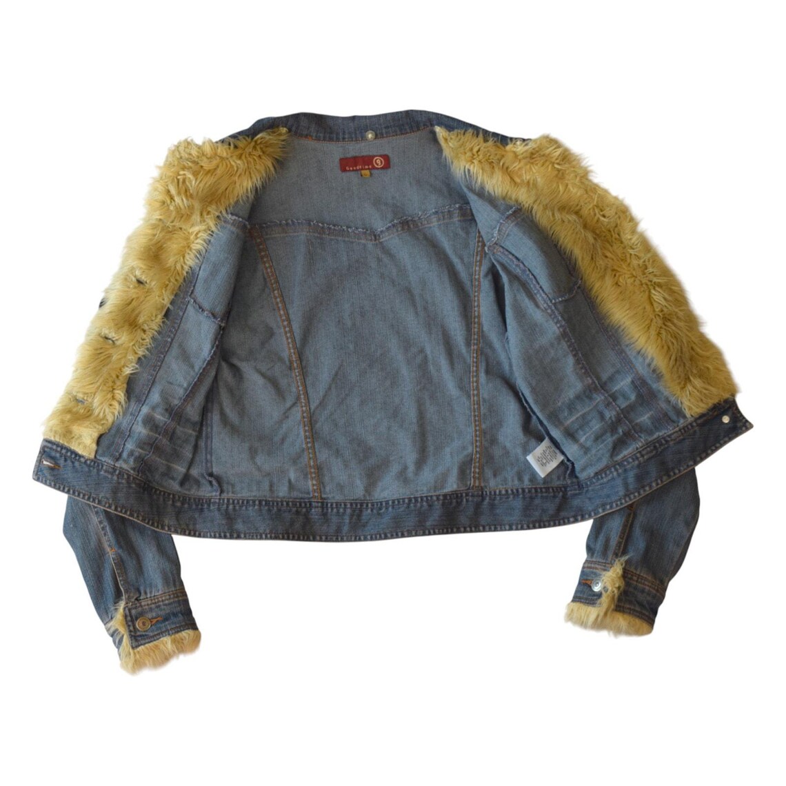 Y2K Stonewashed Denim Trucker Jacket Size Medium, Foto 4 von 5