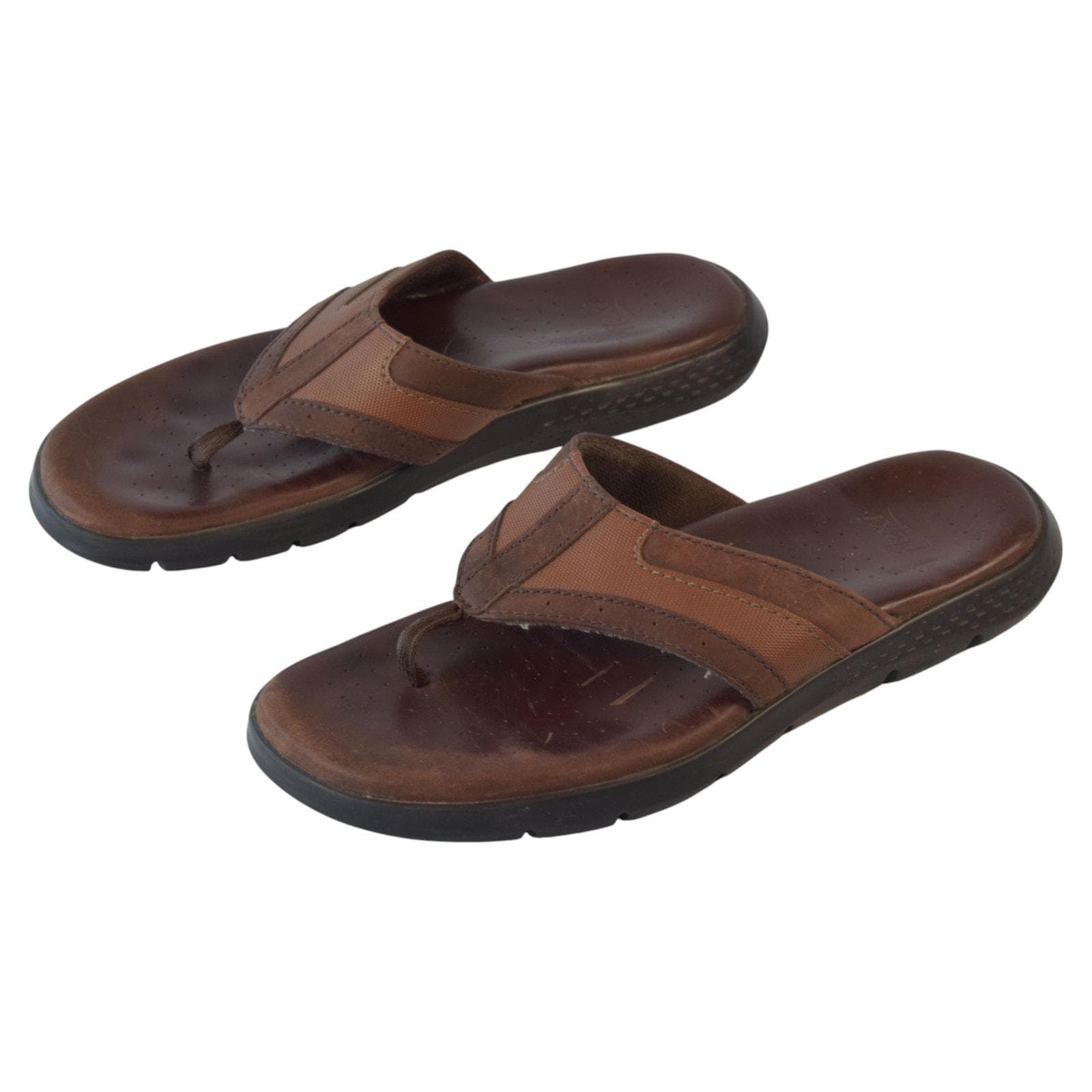 Flexi Men's Brown Leather Sandals Size 8.5  Comfort Slip-on Thong Flip  Flops - Etsy