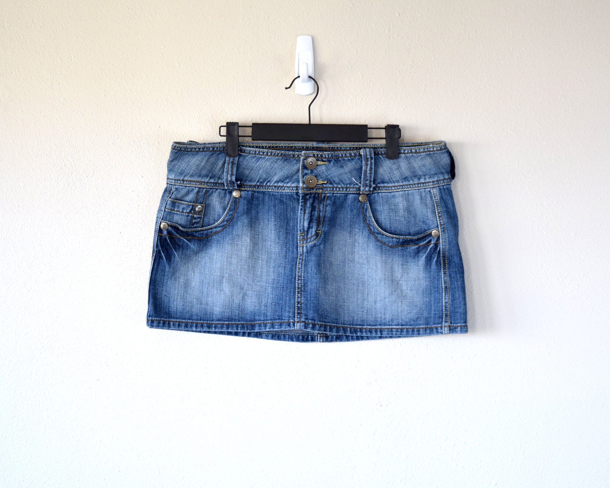 Y2k l.e.i. Low Rise Denim Mini Skirt Size 11 Junior Etsy