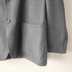 Vintage Gray Wool Blazer in Size 42R Classic Men's Jacket image 3