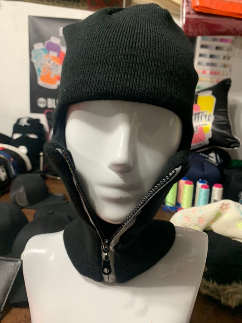 Reflective Zipper Ski Mask Personalized ski mask Open face Etsy