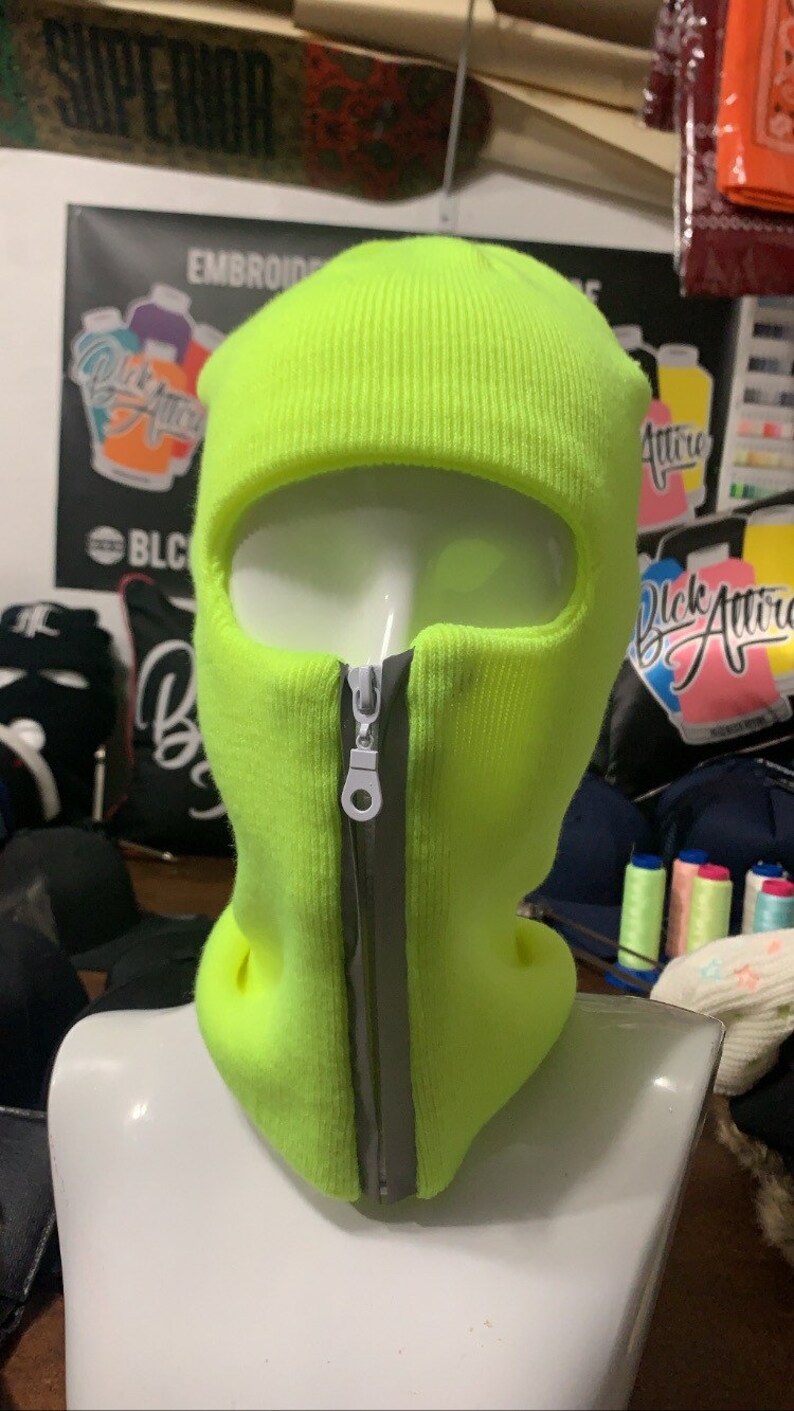 Reflective Zipper Ski Mask Snowboard Balaclava Personalized Etsy