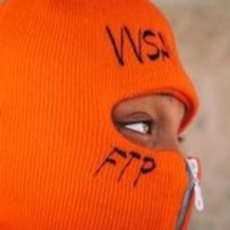 Reflective Zipper Ski Mask Personalized ski mask Open face Etsy