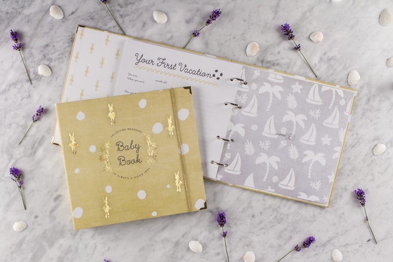 BABY MEMORY BOOK baby keepsake book binder memory book Etsy