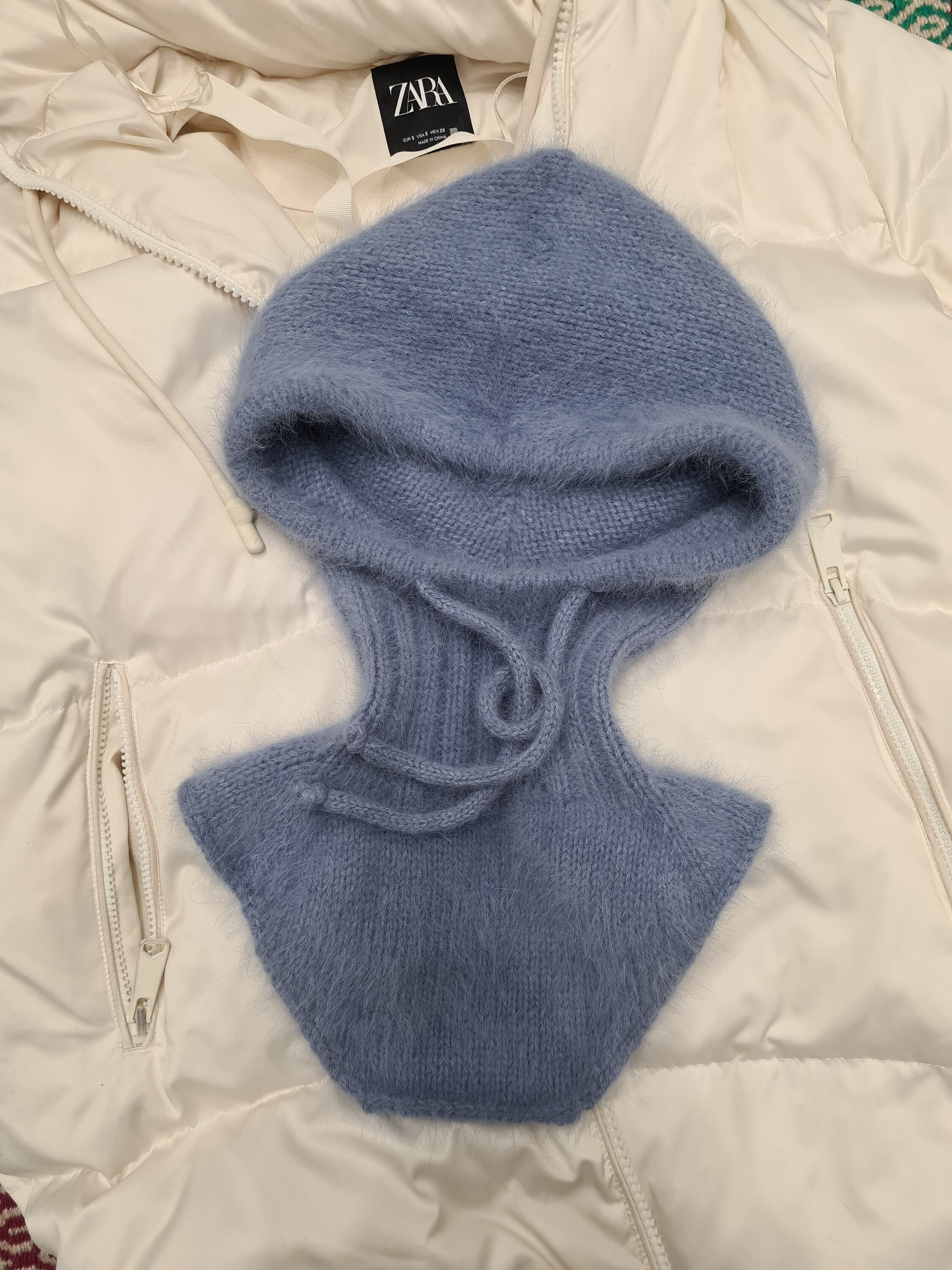 Knitted Hood. Angora Hat. Cowl Hood. Scarf Hood. Winter Hood. Chunky ...