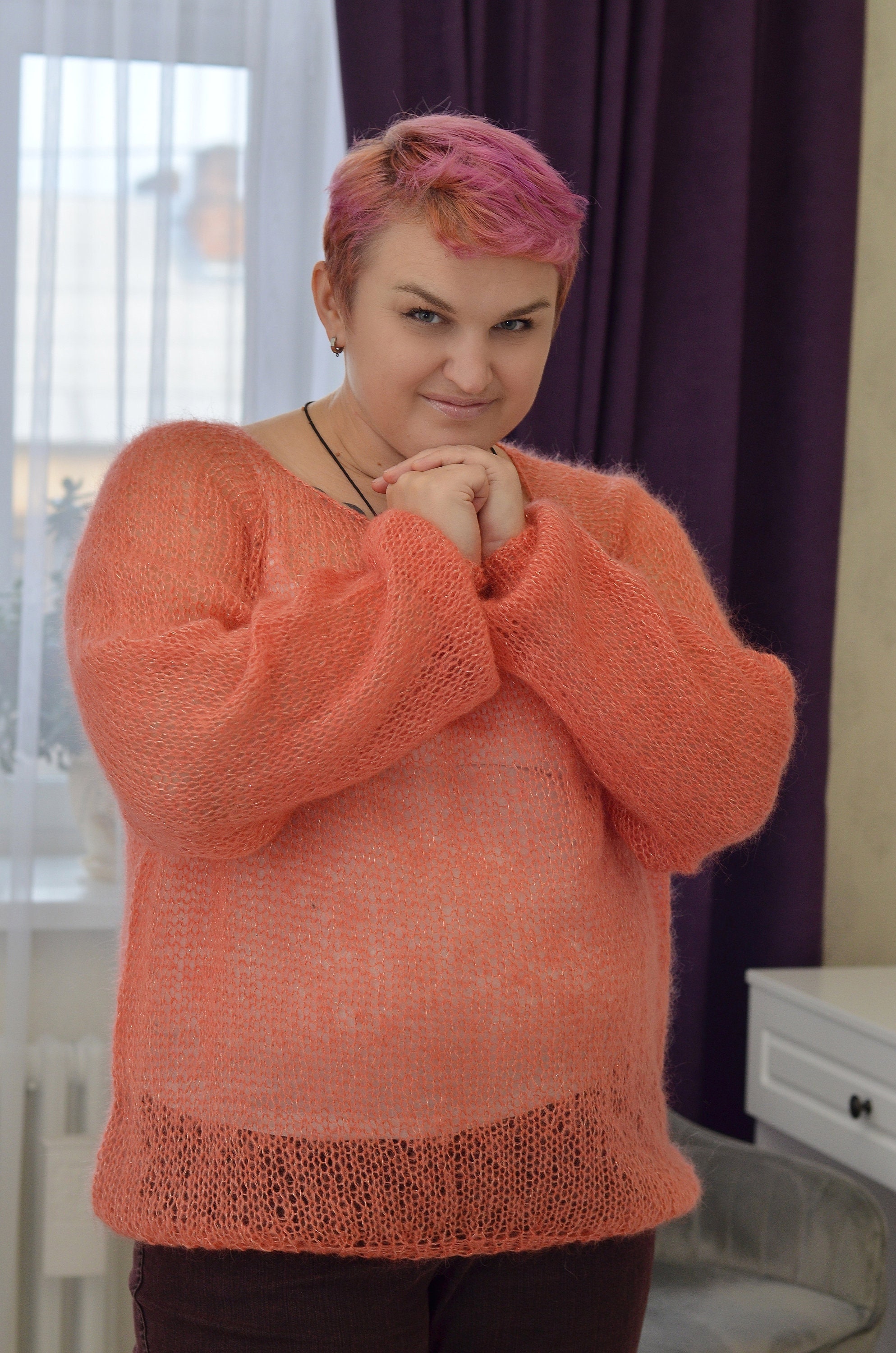 Sweater Mohair With Lurex Plus Size 