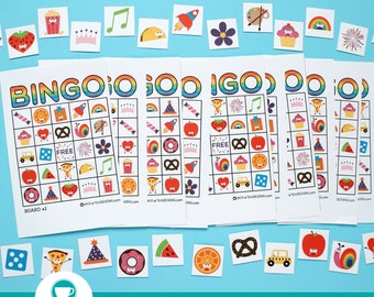 Printable Rainbow Bingo Game | Printable Game | Virtual Game | Rainbow Party Game | Kids Activity Sheet | INSTANT DOWNLOAD