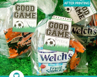 Good Game Soccer Favor Tags | Soccer Printables | Soccer Game Snack Duty Tags | Soccer Thank you Tag | INSTANT DOWNLOAD