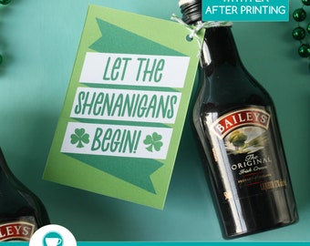 Let the Shenanigans Begin Tags | St Patrick's Day Printables | St. Patrick's Day Tag | St Pats Party Printables | INSTANT DOWNLOAD
