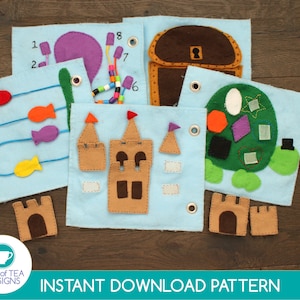 Under the Sea Quiet Book PDF Pattern: Felt Toddler Activity Book (PDF Instant Digital Download) image 2