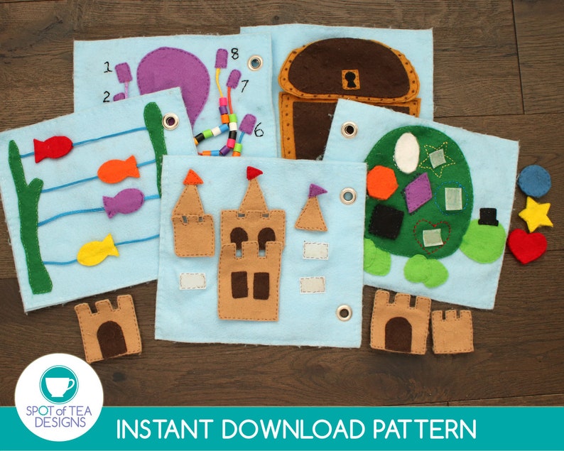 Under the Sea Quiet Book PDF Pattern: Felt Toddler Activity Book (PDF Instant Digital Download) image 2