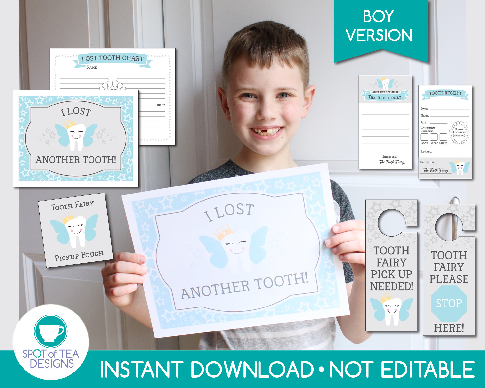 Tooth Fairy Kit Boy Tooth Fairy Printables Tooth Fairy | Etsy