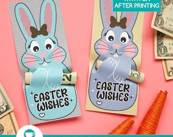 Easter Bunny Money Hugger Tags | Easter Printables | Money Holder | Easter Bunny Printables | Easter Wishes | INSTANT DOWNLOAD