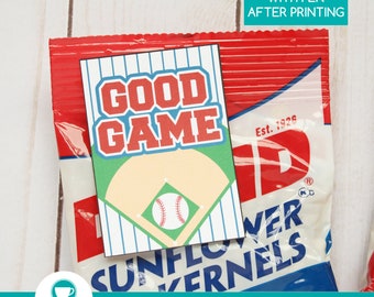 Good Game Baseball Favor Tags | Baseballl Printables | Baseball Game Snack Duty Tags | BaseballThank you Tag | INSTANT DOWNLOAD