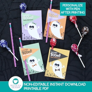 You&#39;ve Been Booed Halloween Lollipop Holders | Halloween Printable | Halloween Pencil Holders | Candy Gram Tags | INSTANT DOWNLOAD