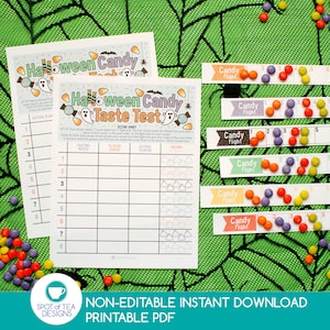 Jogo para imprimir teste de sabor de doces de Halloween | Jogo de festa para imprimir | Jogo de degustação de doces de Halloween | Jogo de festa de Halloween | DOWNLOAD INSTANTÂNEO