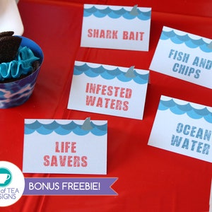 Shark Party Favor Tag Shark Party Printables Under the Sea Party Boy Party Printable INSTANT DOWNLOAD image 5