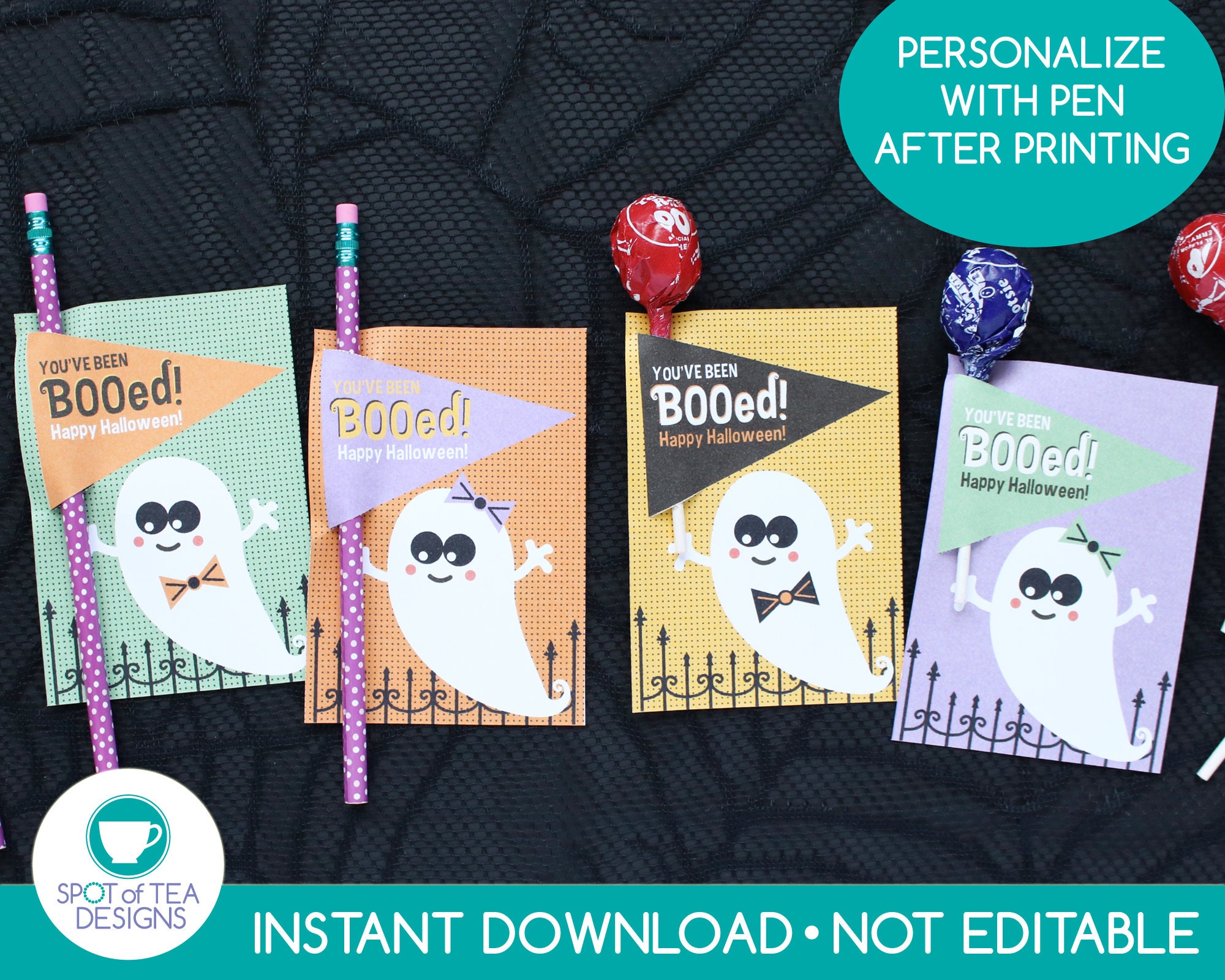 Download You Ve Been Booed Halloween Lollipop Holders Halloween Etsy