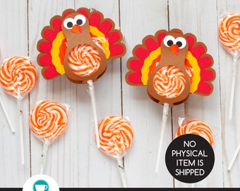 Thanksgiving Turkey Lollipop SVG | Thanksgiving svg | Thanksgiving Place Card | Turkey Place Card | Friendsgiving | INSTANT DOWNLOAD
