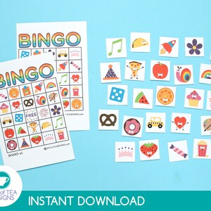 Printable Rainbow Bingo Game | Printable Game | Virtual Game | Rainbow ...