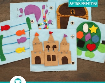 Under the Sea Quiet Book PDF Pattern: Felt Toddler Activity Book (PDF Instant Digital Download)