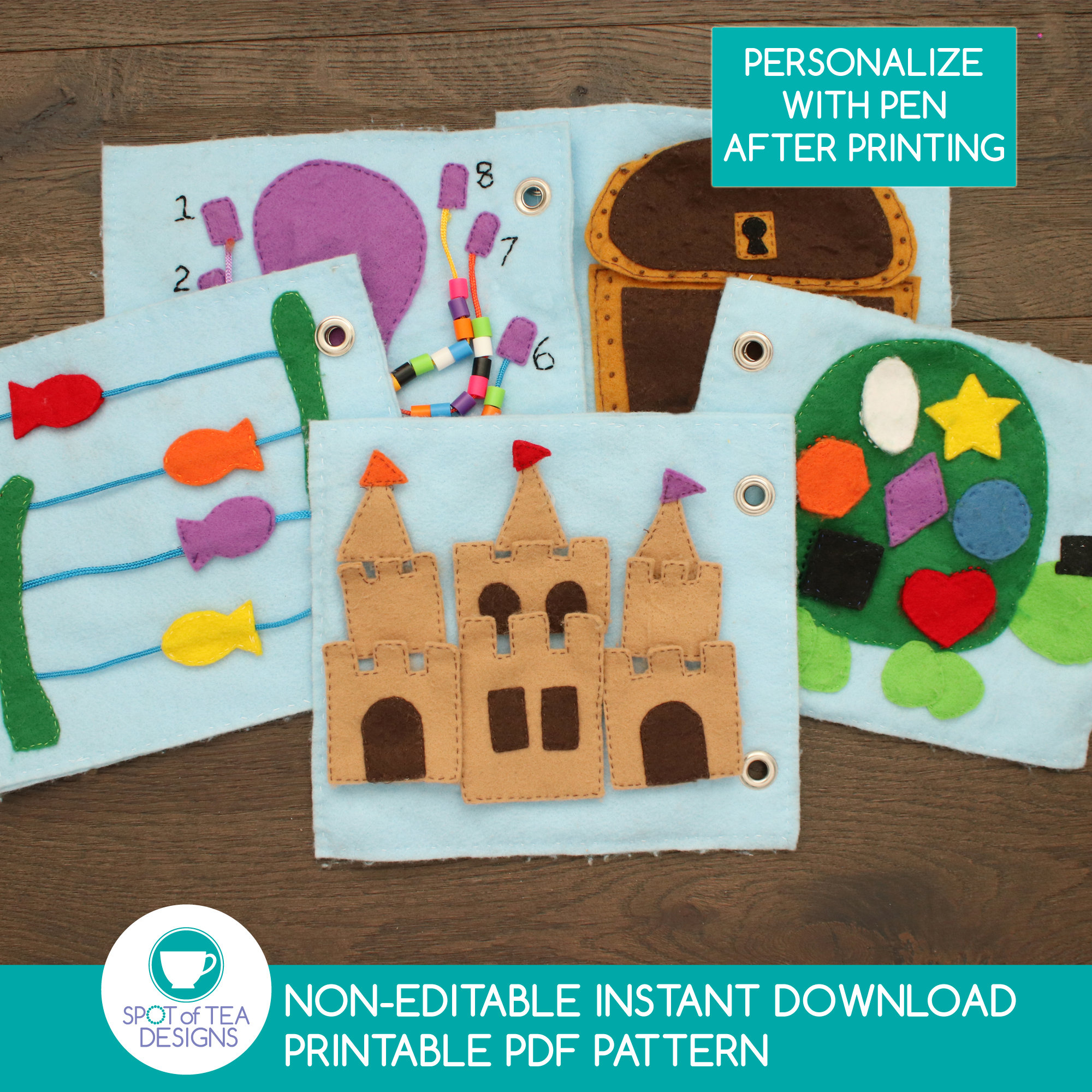 Under the Sea Quiet Book PDF Pattern Felt Activity Book - Etsy