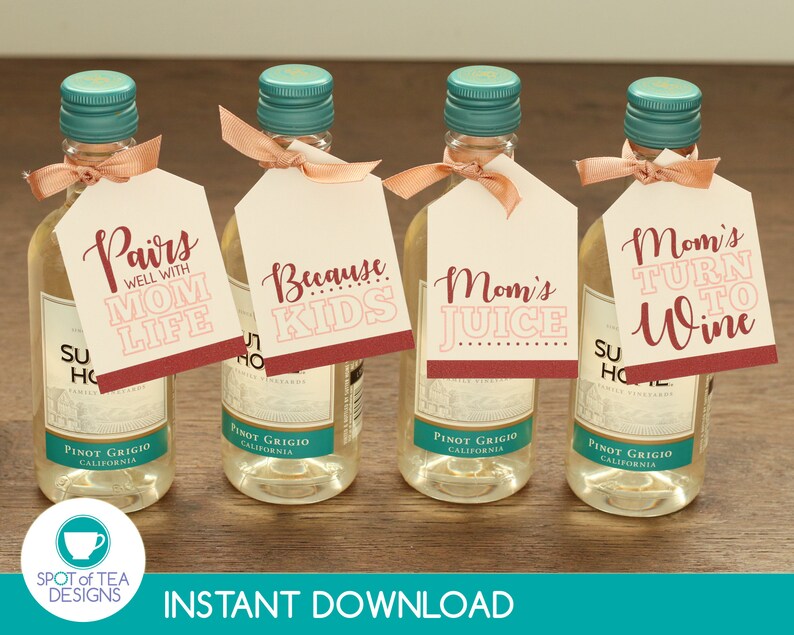 Mommy's Time Out Wine Printable Baby Shower Gift First Etsy