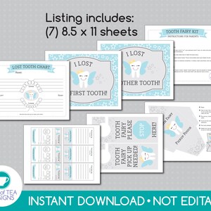 Tooth Fairy Kit - Boy | Tooth Fairy Printables | Tooth Fairy Letter ...