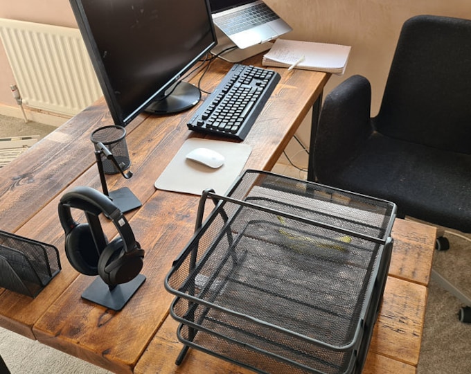 FLAT PACK - Industrial Reclaimed Style L Shape Executive Desk