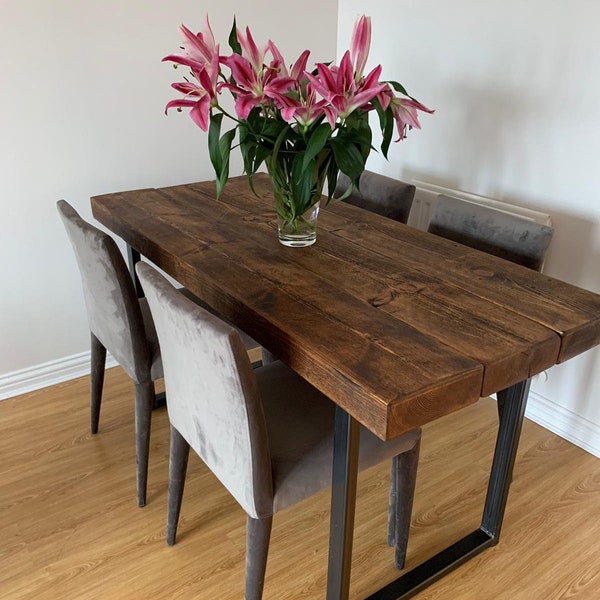 Reclaimed Wood Dining Table - Etsy UK