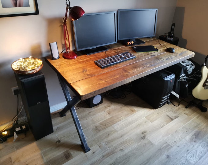 Industrial Style X Frame Desk