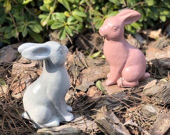 Concrete Easter Bunny, Year of Rabbit, Garden Animal Statue, Mantel Decor, Bunny Statue , Rabbit Sculpture, Easter Gift, Nursery Ornament