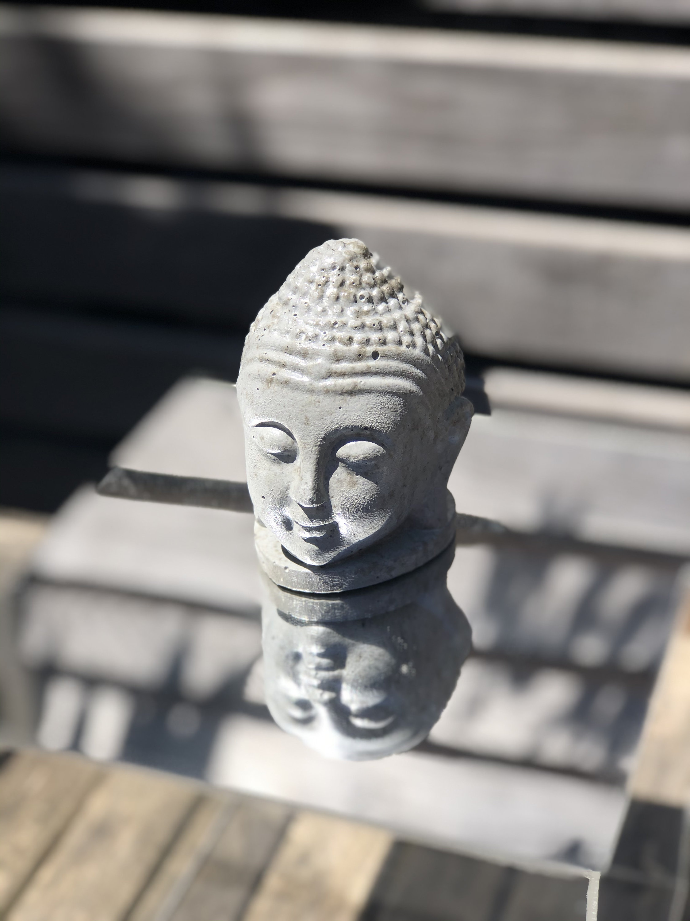 Concrete Buddha Head Statue Colored Concrete Buddha Decor Etsy