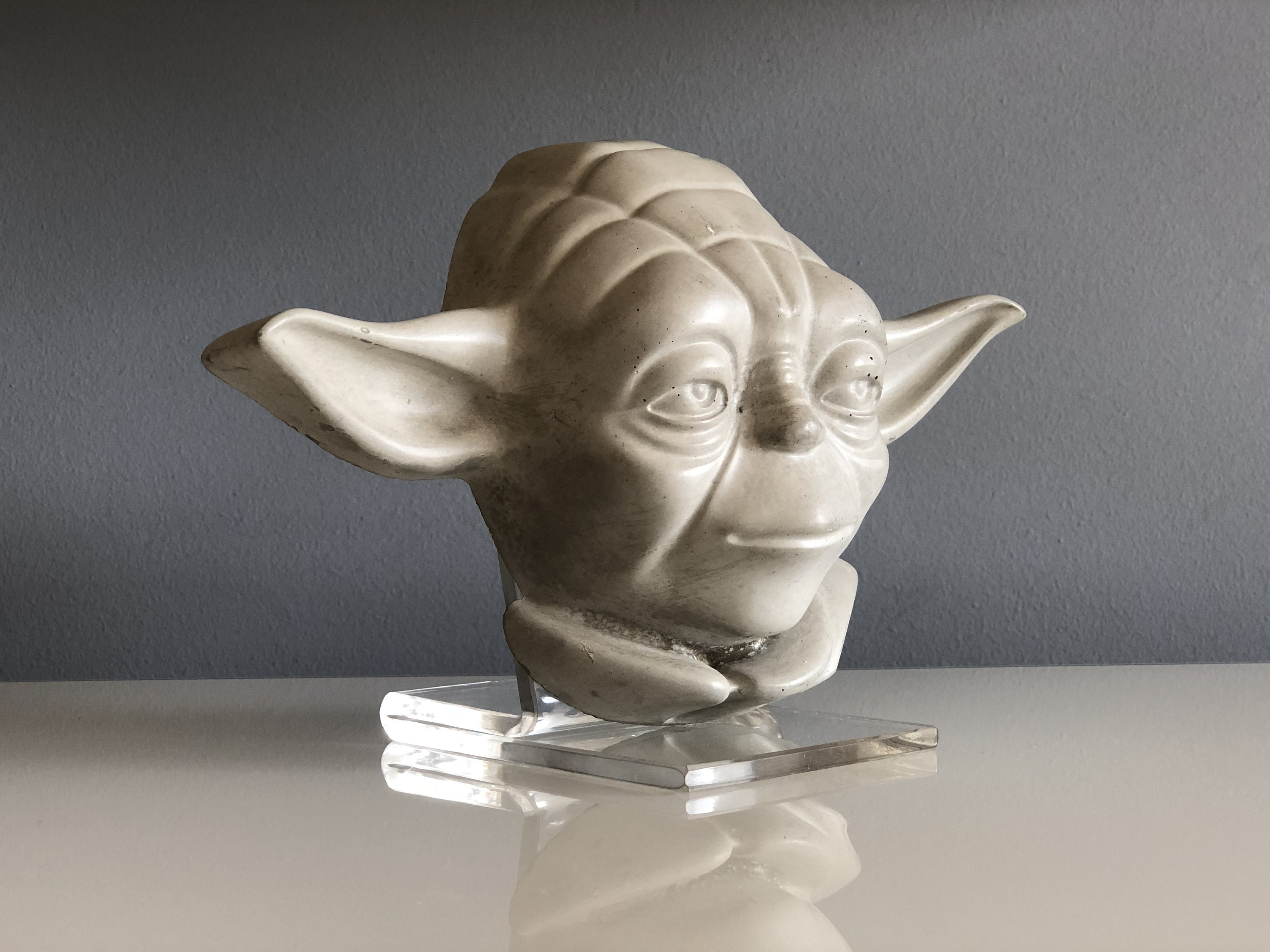 Master Yoda Concrete Head Sculpture, Concrete Yoda Bust, Star Wars Lover, Geek Gift, Yoda Figure