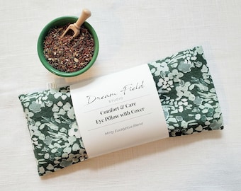 Eucalyptus Eye Pillow for Headache, Washable Cover, Weighted Peppermint Sleep Mask |Misty Grove
