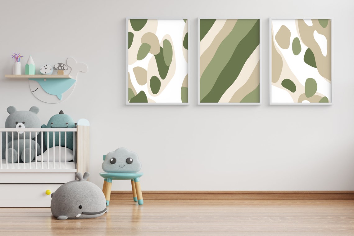 Printable Trio Abstract Wall Art Downloadable Poster 3 Etsy