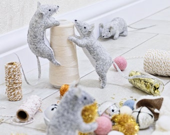 Felt mice - Patterns and instructions