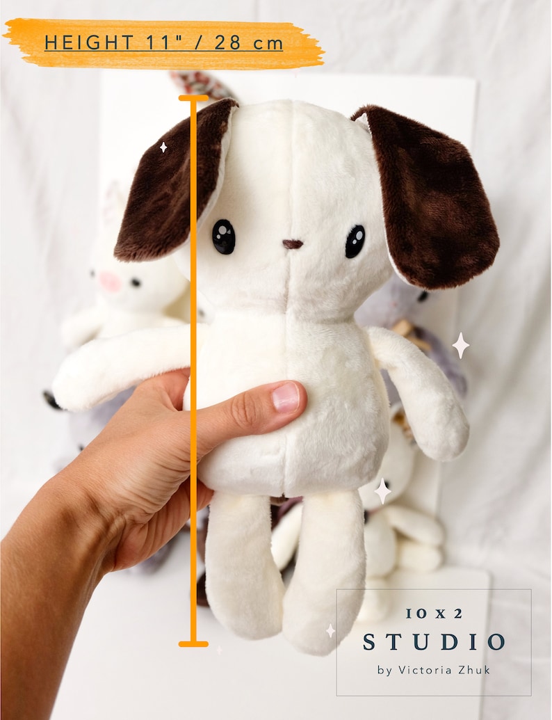 8 Plushies Sewing Pattern with Instructions image 3