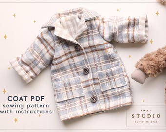Patron de couture de manteau PDF pour Anthro Animals