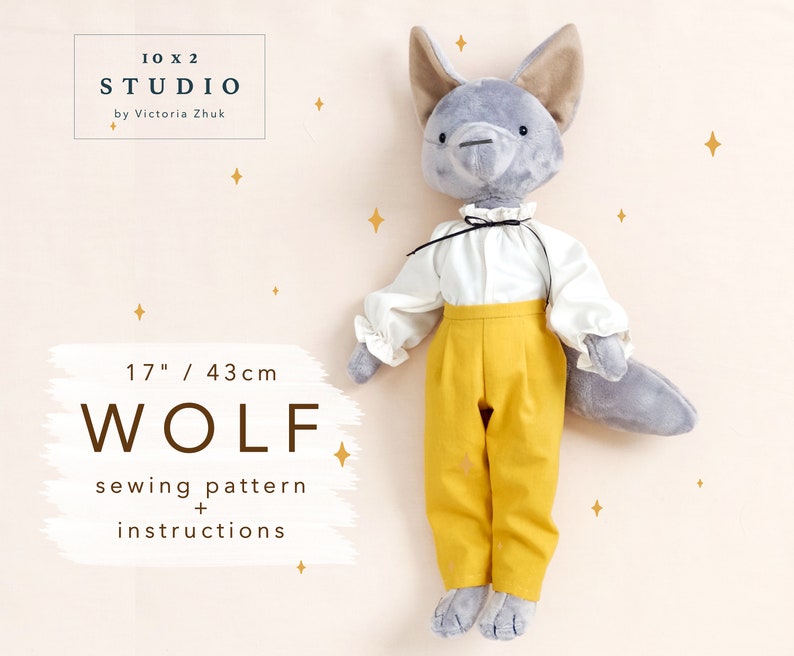 Wolf Plush Sewing Pattern and Photo Instructions - Etsy