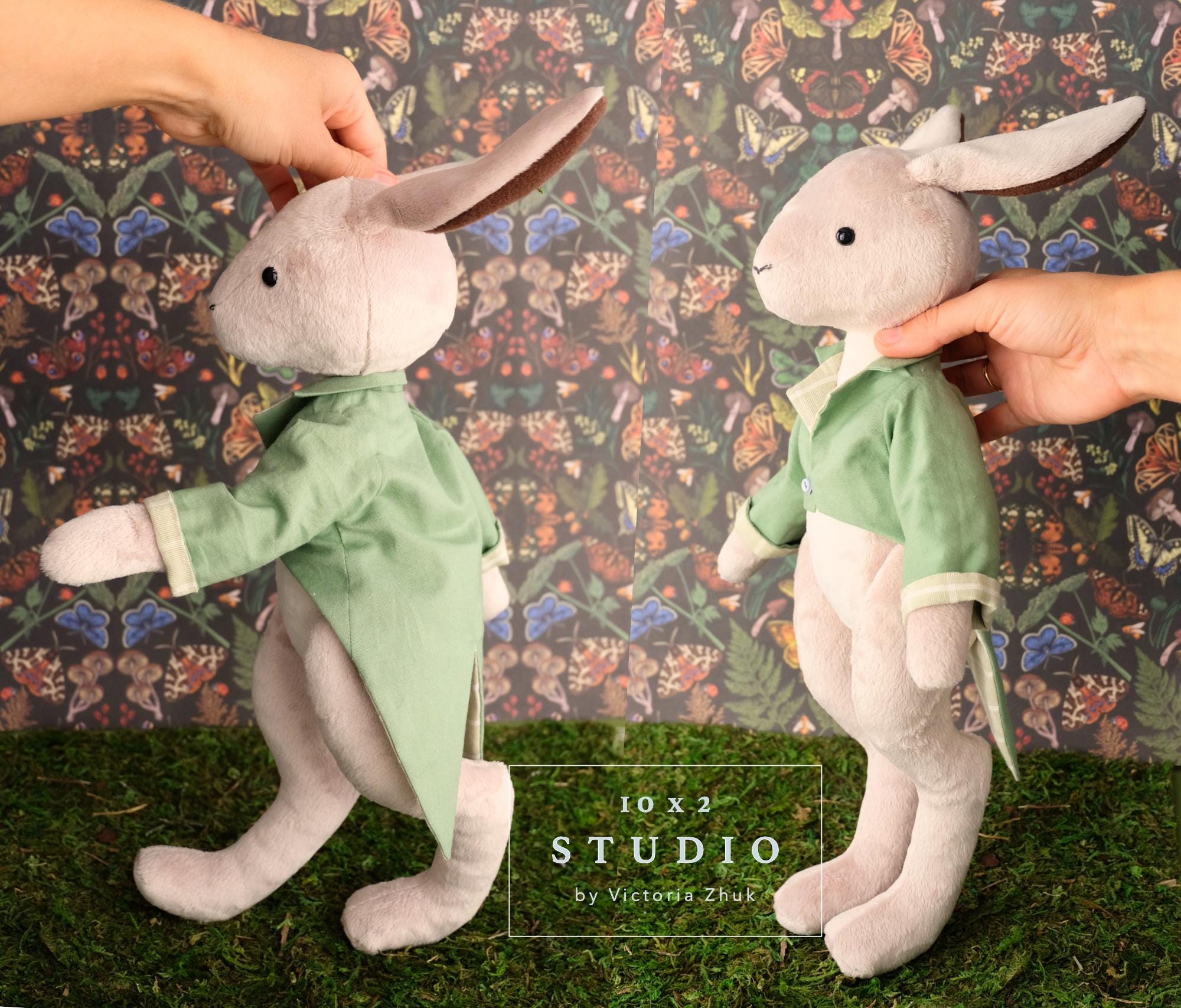 7 Pattern Bundle: Anthro Animal Family PDF, Hare, Deer, Fox