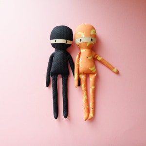 Ninja sewing pattern and tutorial. 10.5&quot; tall (27cm)