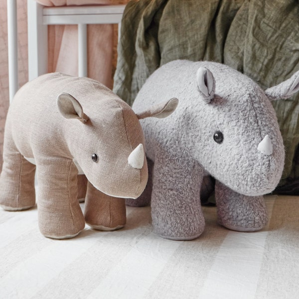 Rhino sewing pattern in 3 sizes with tutorial.