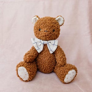 Teddy Bear sewing pattern with instructions.