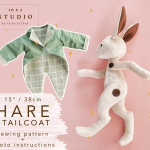Patron et instructions de couture de lièvre/lapin en frac