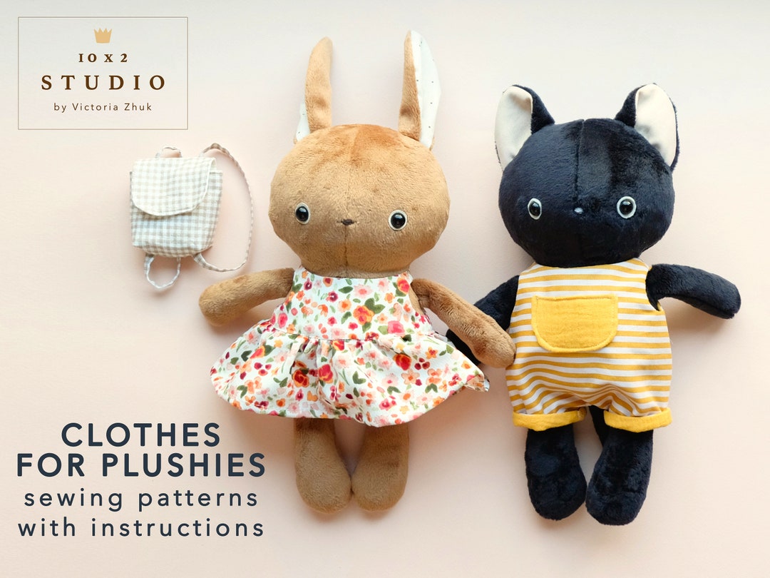Romper, Dress, and Backpack for Plushies Sewing Pattern PDF - Etsy